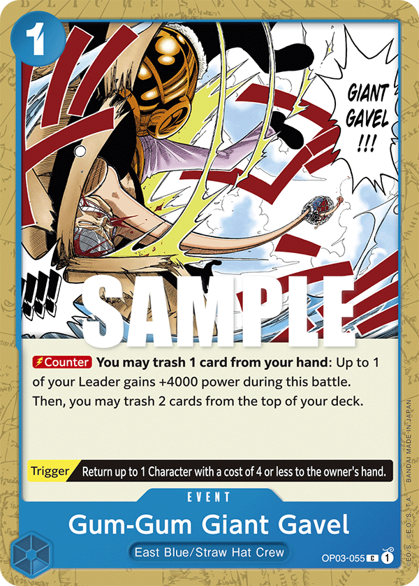 Gum-Gum Giant Gavel OP03-055 One Piece Card Game