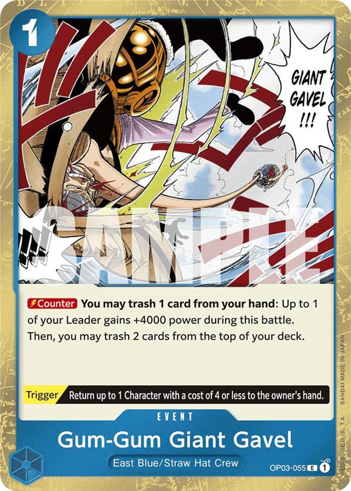 Gum-Gum Giant Gavel [Jolly Roger Foil PRB01] OP03-055 One Piece Card Game