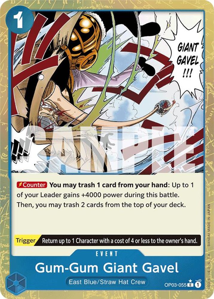 Gum-Gum Giant Gavel [Textured Foil PRB01] OP03-055 One Piece Card Game