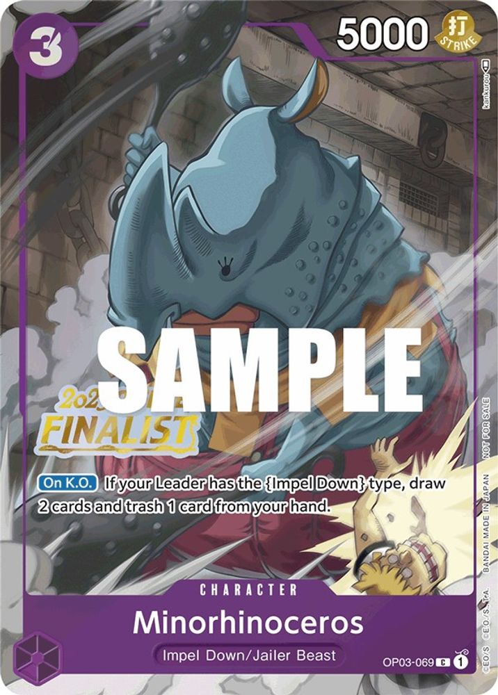 Minorhinoceros [Finalist] OP03-069 One Piece Card Game