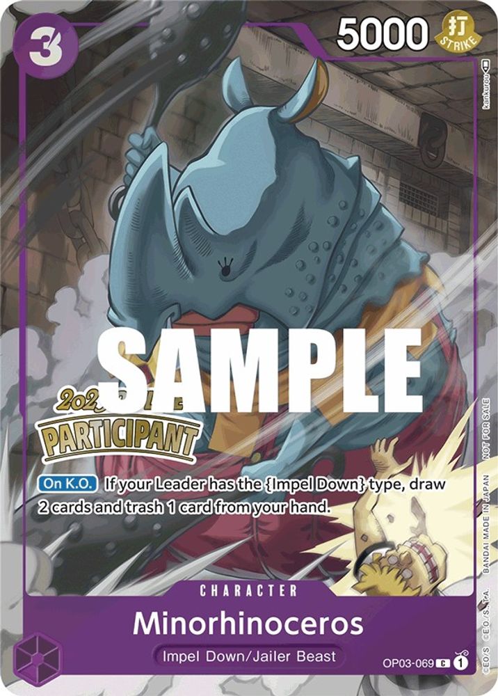 Minorhinoceros [Participant] OP03-069 One Piece Card Game
