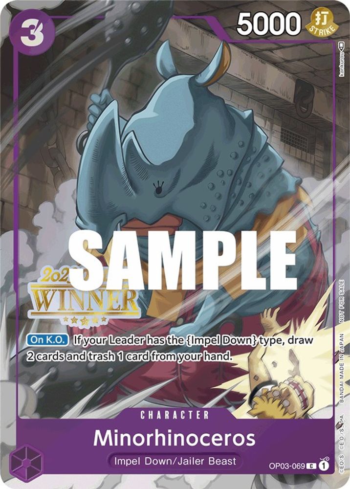 Minorhinoceros [Winner] OP03-069 One Piece Card Game