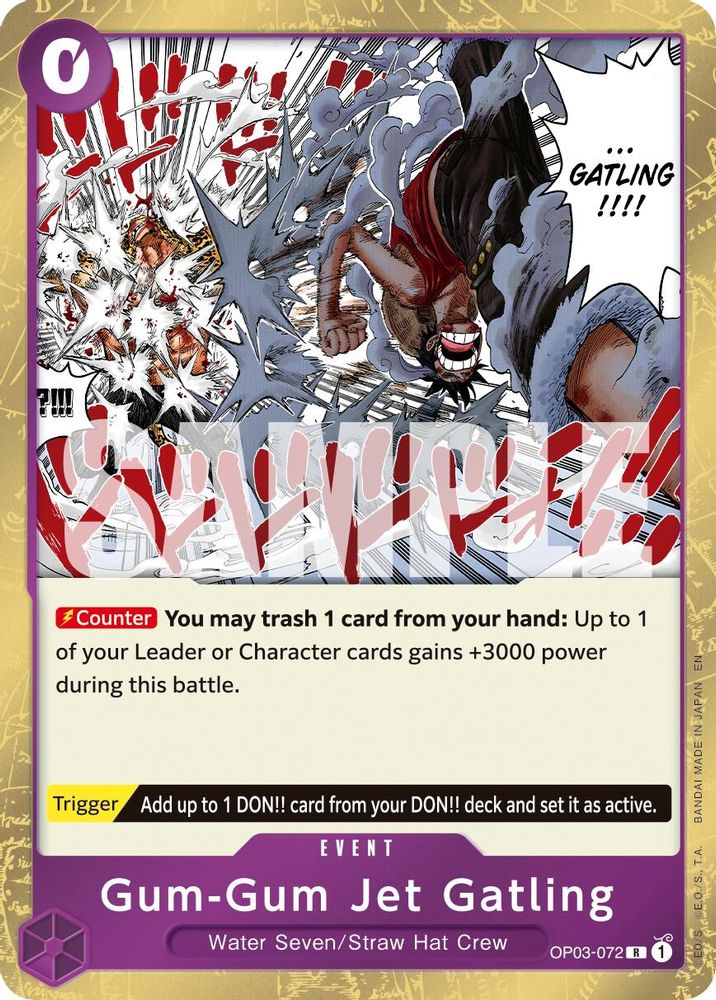 Gum-Gum Jet Gatling [PRB-02] OP03-072 One Piece Card Game