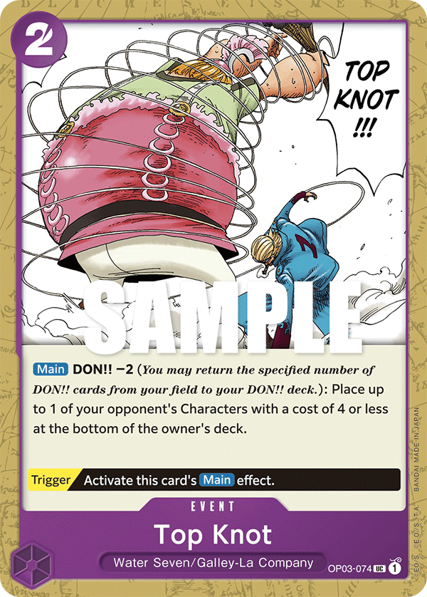 Top Knot OP03-074 One Piece Card Game