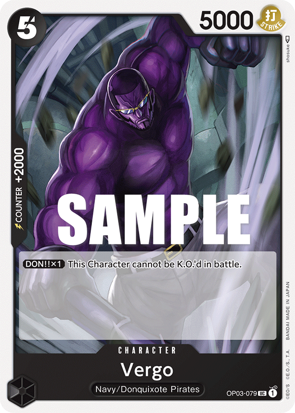 Vergo [Full Art Foil PRB01] JP OP03-079 One Piece Card Game