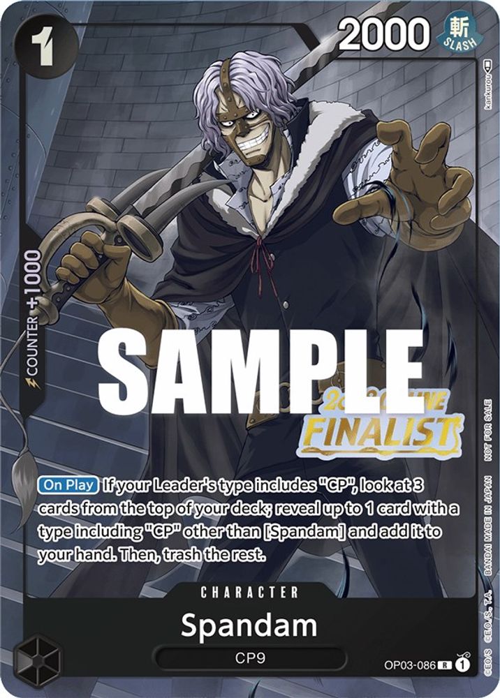 Spandam [Online Finalist] OP03-086 One Piece Card Game