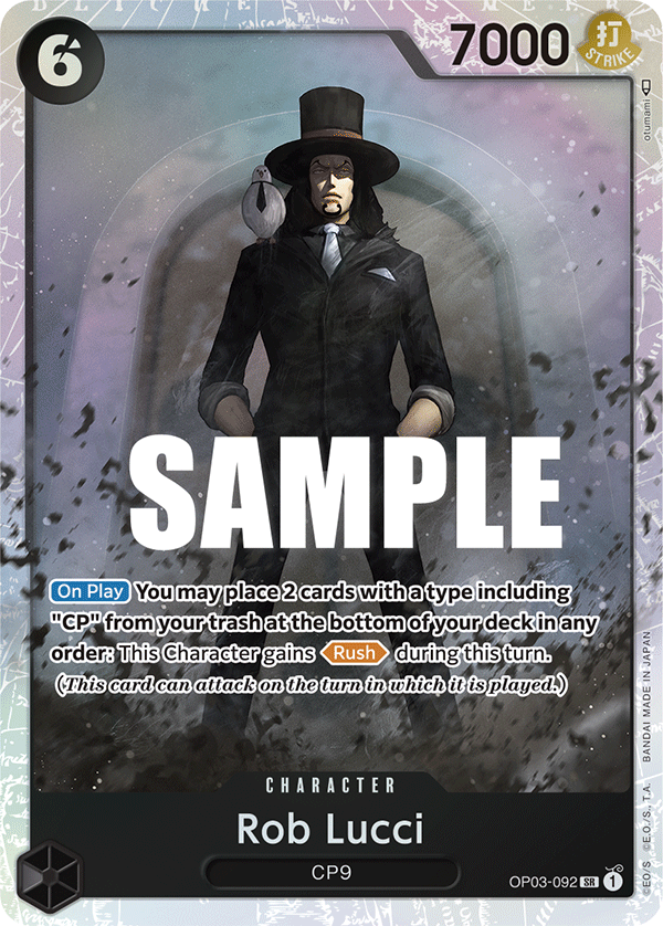 Rob Lucci [Alternate Art] JP OP03-092 One Piece Card Game