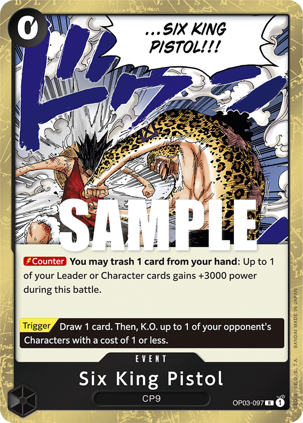 Six King Pistol OP03-097 One Piece Card Game