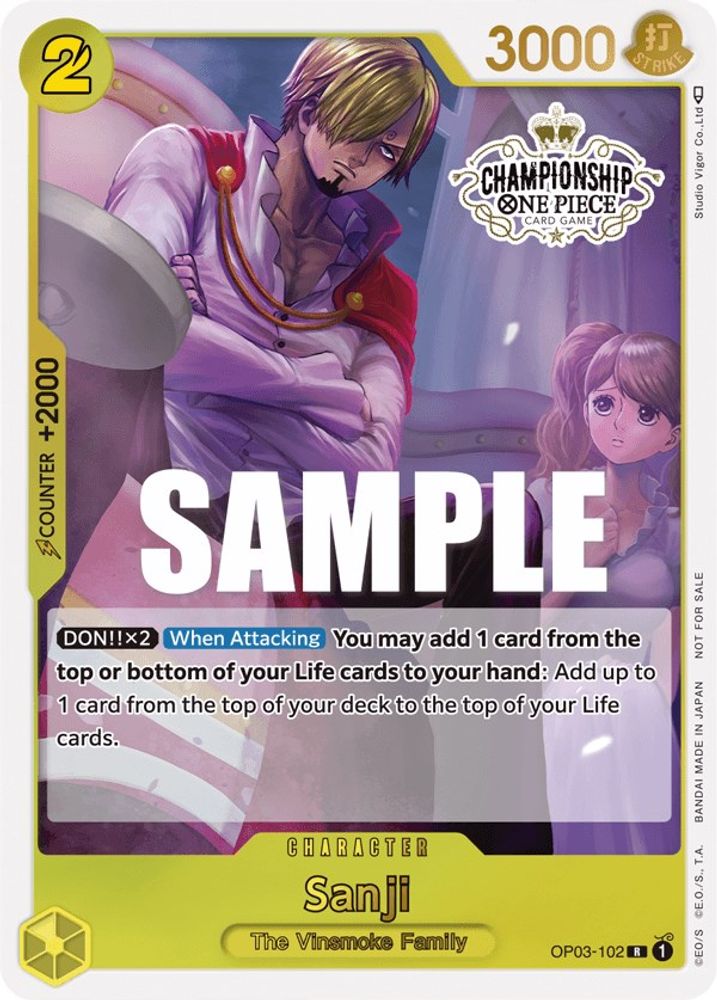 Sanji [Store Championship] OP03-102 One Piece Card Game