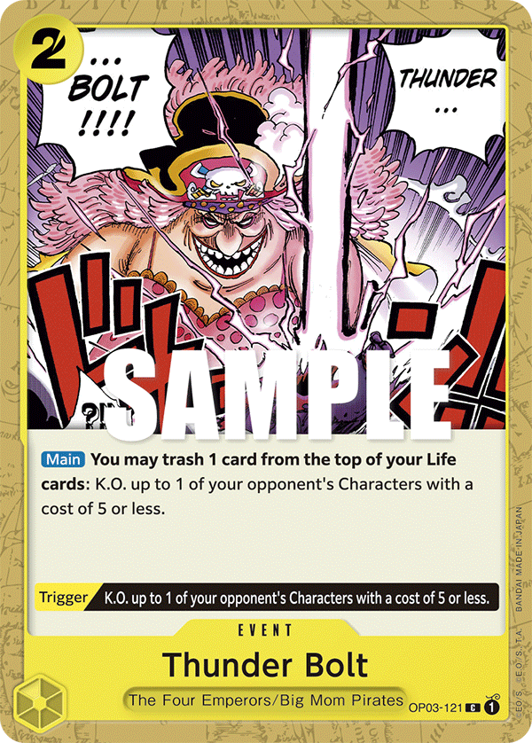 Thunder Bolt [Best Selection] JP OP03-121 One Piece Card Game