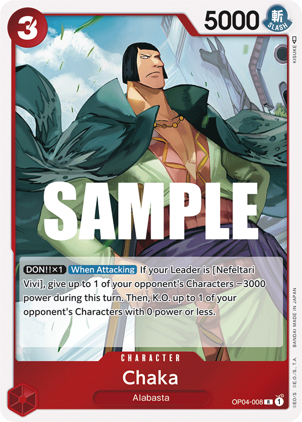 Chaka OP04-008 One Piece Card Game