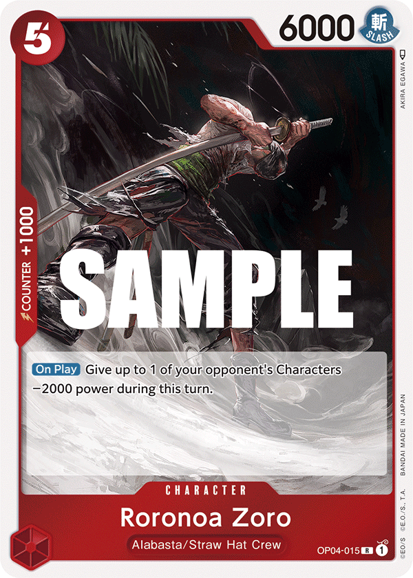 Roronoa Zoro OP04-015 One Piece Card Game