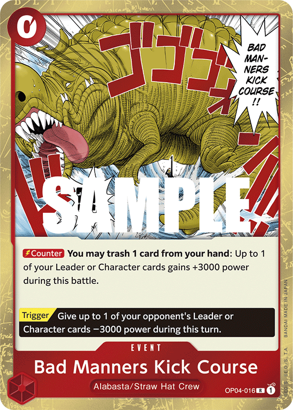 Bad Manners Kick Course [PRB-02] JP OP04-016 One Piece Card Game