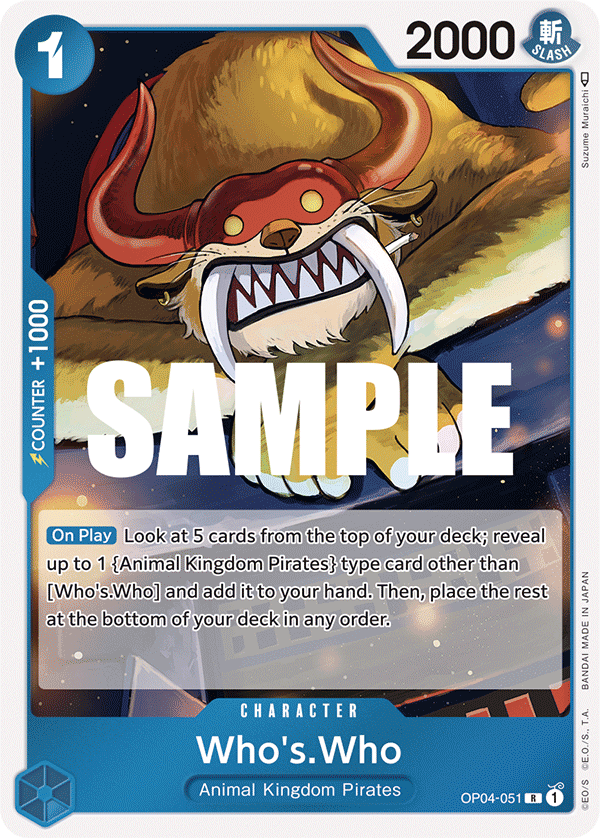Who's.Who [Alternate Art] JP OP04-051 One Piece Card Game