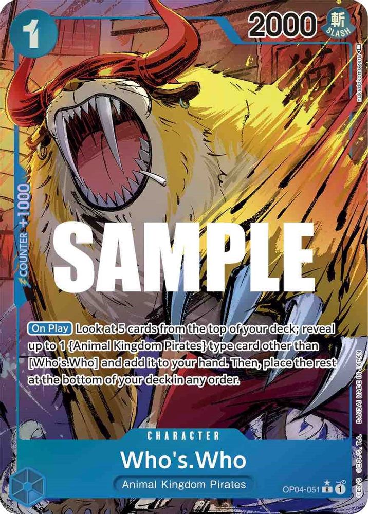 Who's.Who [Alternate Art] OP04-051 One Piece Card Game