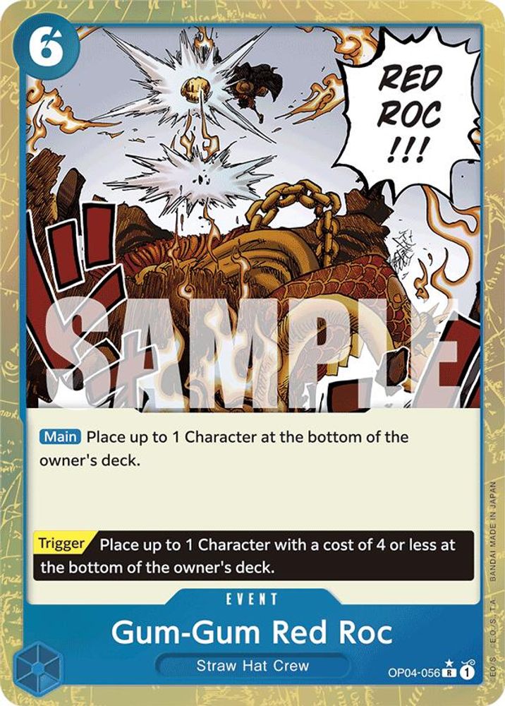 Gum-Gum Red Roc [Textured PRB01] OP04-056 One Piece Card Game