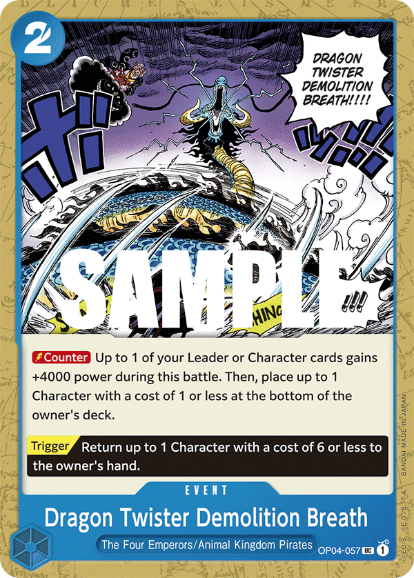 Dragon Twister Demolition Breath OP04-057 One Piece Card Game