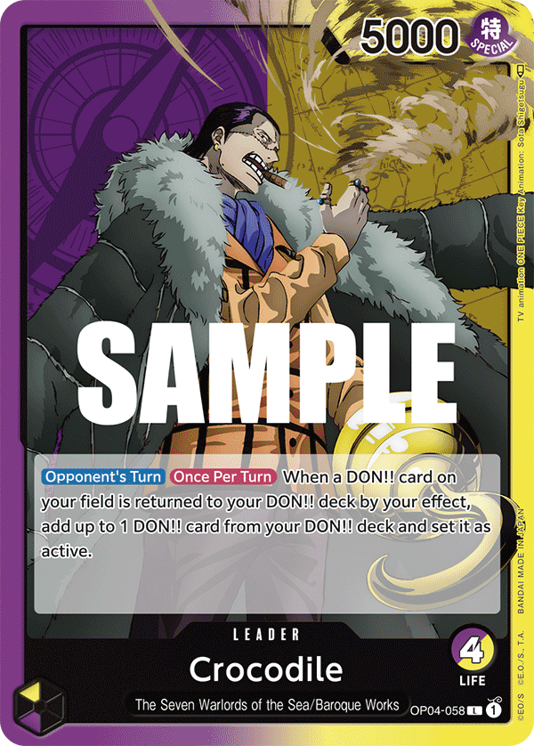 Crocodile [Alternate Art] JP OP04-058 One Piece Card Game