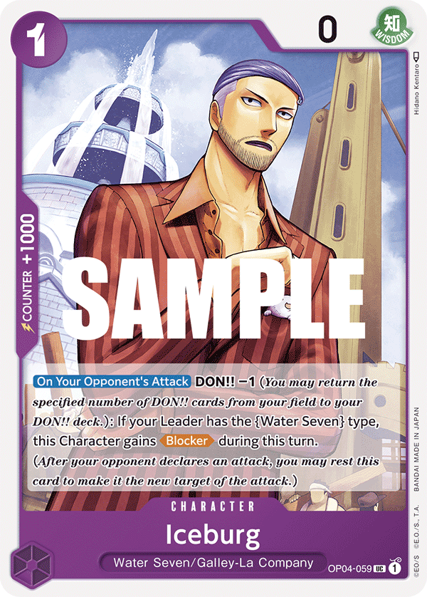 Iceburg OP04-059 One Piece Card Game