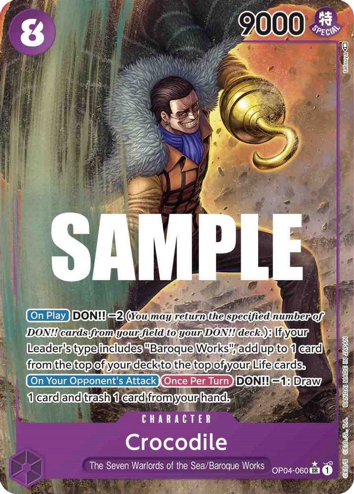 Crocodile [Alternate Art] OP04-060 One Piece Card Game