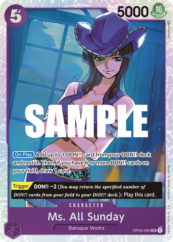 Ms. All Sunday [Alternate Art] JP OP04-064 One Piece Card Game
