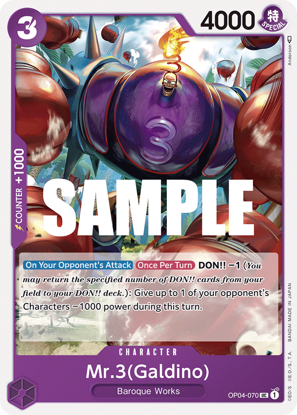 Mr.3(Galdino) OP04-070 One Piece Card Game