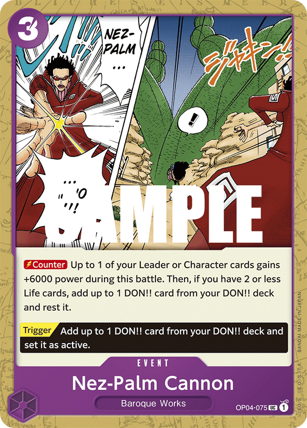 Nez-Palm Cannon OP04-075 One Piece Card Game