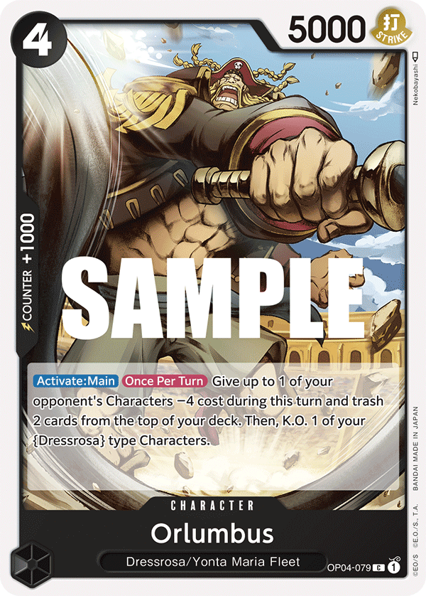 Orlumbus [Pre-Release] OP04-079 One Piece Card Game