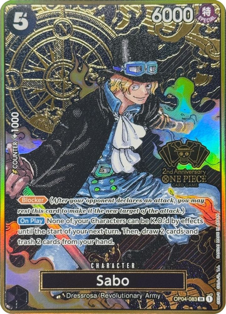 Sabo [2nd Anniversary] OP04-083 One Piece Card Game