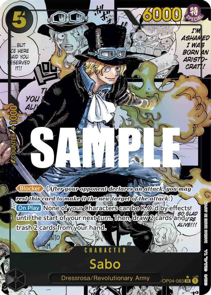 Sabo [Alternate Art Manga] OP04-083 One Piece Card Game