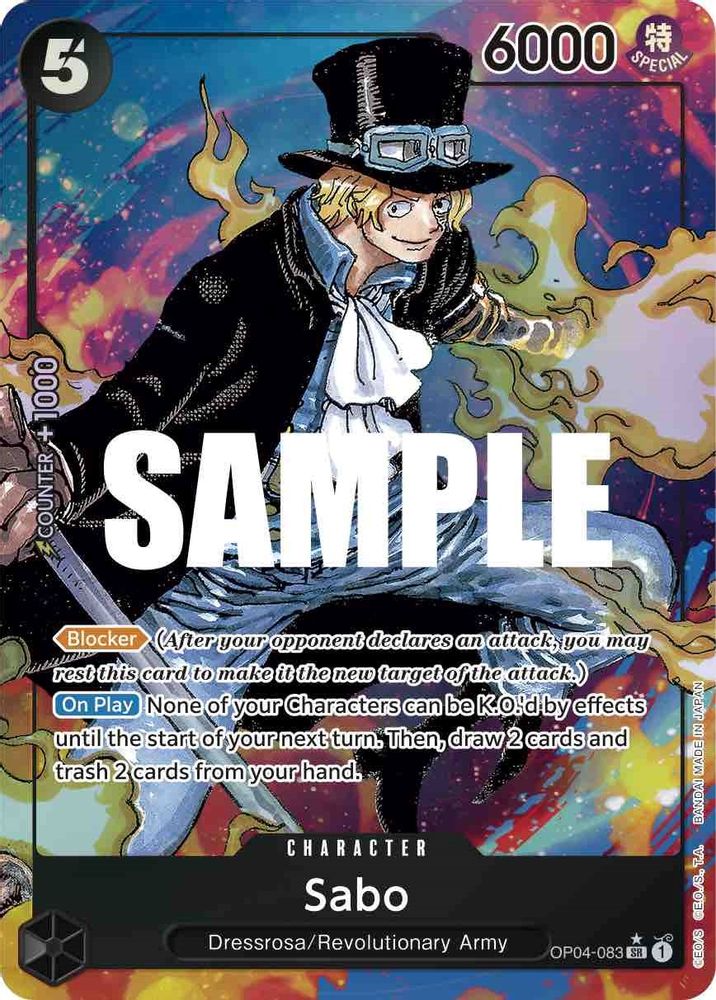 Sabo [Alternate Art] OP04-083 One Piece Card Game