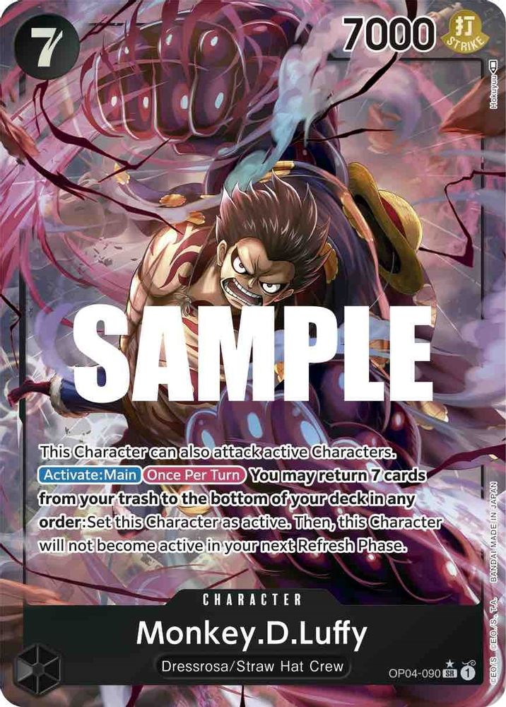 Monkey.D.Luffy [Alternate Art] OP04-090 One Piece Card Game