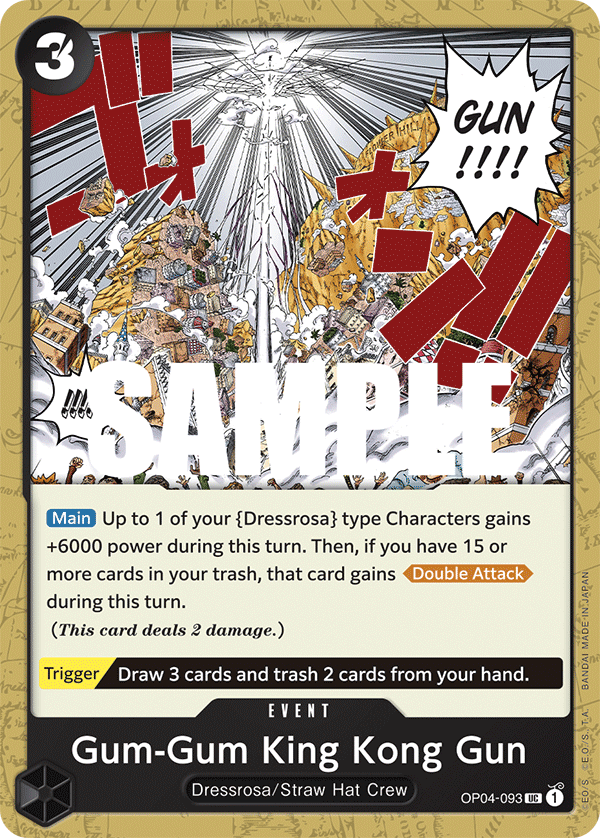 Gum-Gum King Kong Gun OP04-093 One Piece Card Game