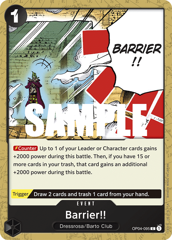 Barrier!! [Pre-Release] OP04-095 One Piece Card Game