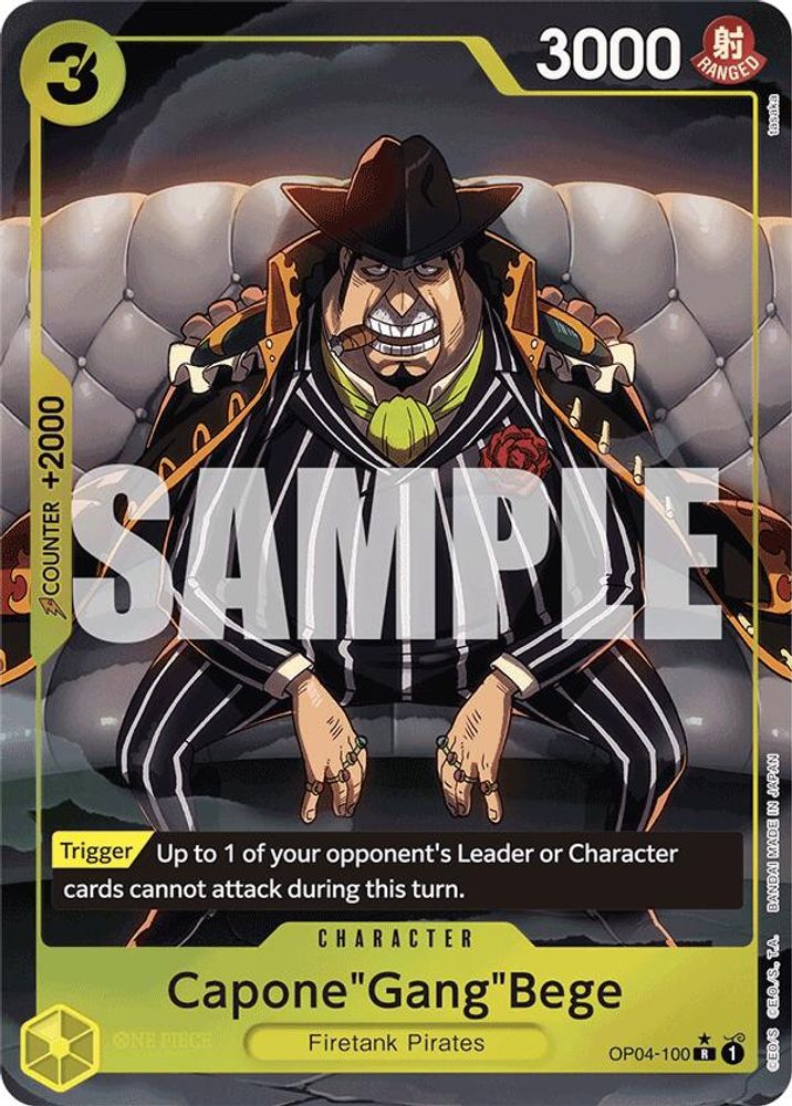 Capone"Gang"Bege [Alternate Art PRB01] OP04-100 One Piece Card Game