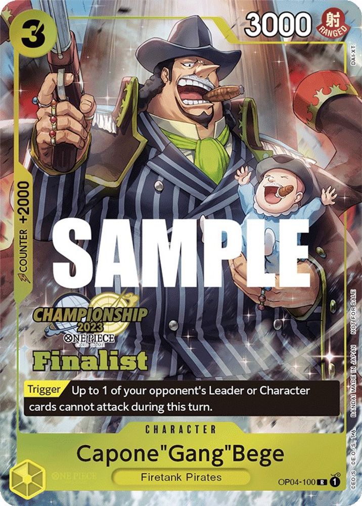 Capone"Gang"Bege [Finalist] OP04-100 One Piece Card Game