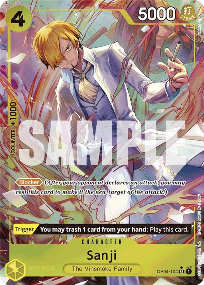 Sanji [Alternate Art PRB01] OP04-104 One Piece Card Game