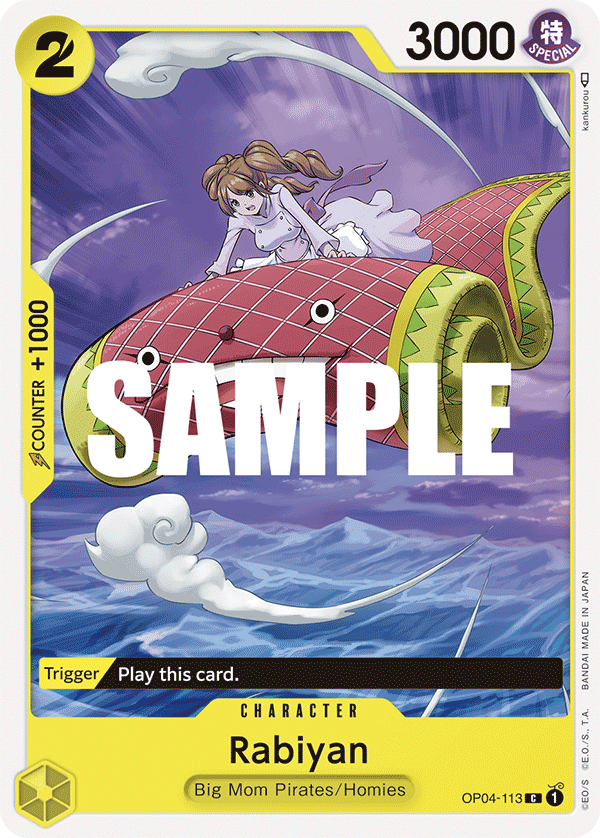Rabiyan [Pre-Release] OP04-113 One Piece Card Game