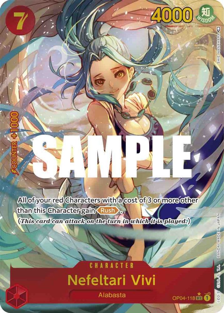 Nefeltari Vivi [Alt Art] OP04-118 One Piece Card Game