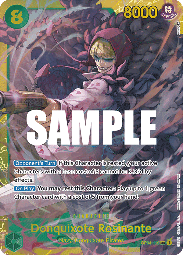 Donquixote Rosinante [Alternate Art] JP OP04-119 One Piece Card Game