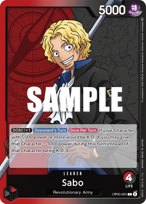 Sabo [SP] JP OP05-001 One Piece Card Game