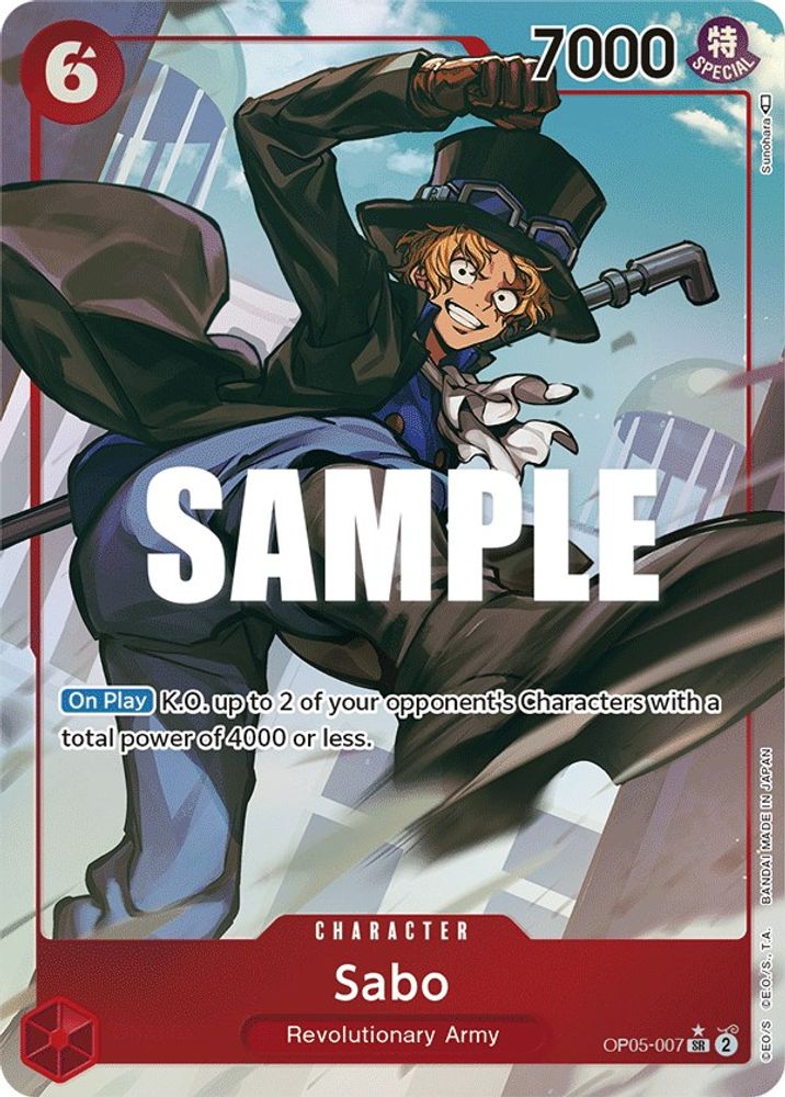 Sabo [Alternate Art] OP05-007 One Piece Card Game