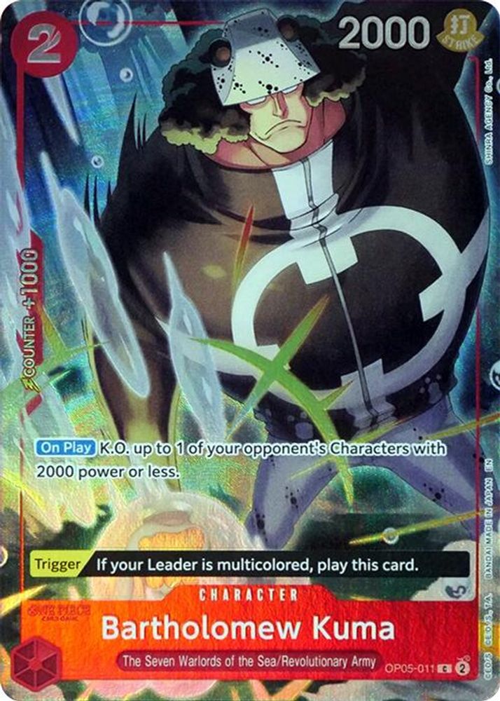 Bartholomew Kuma [SP] OP05-011 One Piece Card Game