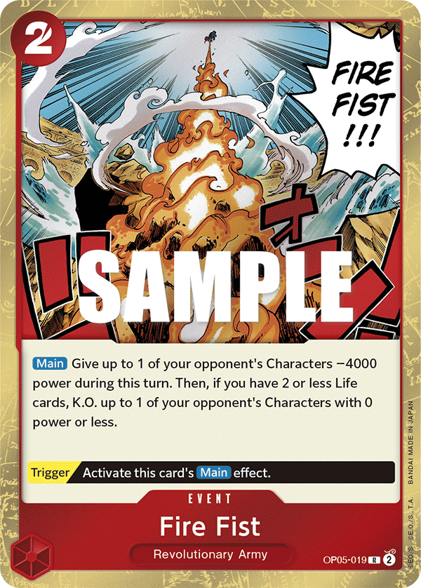 Fire Fist [Best Selection] JP OP05-019 One Piece Card Game