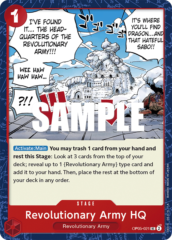 Revolutionary Army HQ [PRB-02] OP05-021 One Piece Card Game