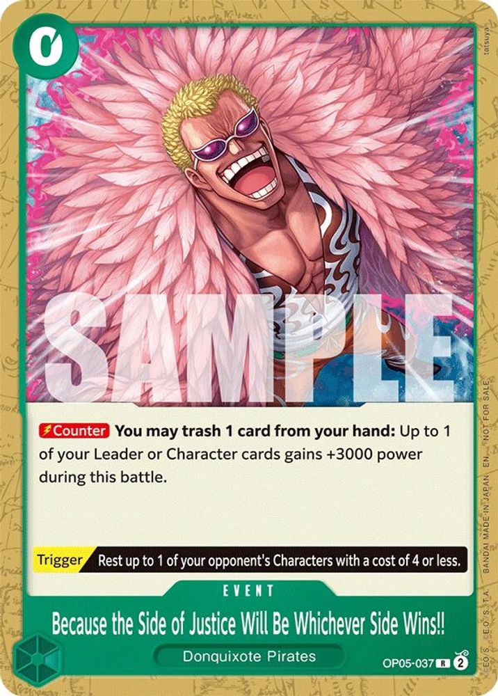 Because the Side of Justice Will Be Whichever Side Wins!! [Tournament Pack 2025 Vol. 4] OP05-037 One Piece Card Game