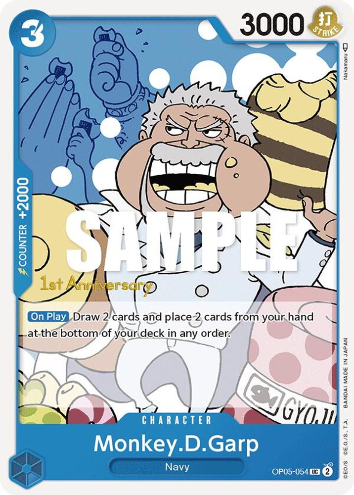 Monkey.D.Garp [1st Anniversary] OP05-054 One Piece Card Game