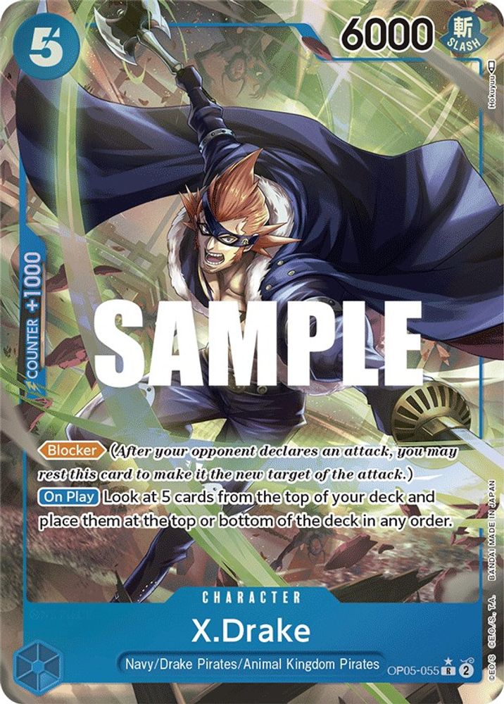 X.Drake [Alternate Art] OP05-055 One Piece Card Game