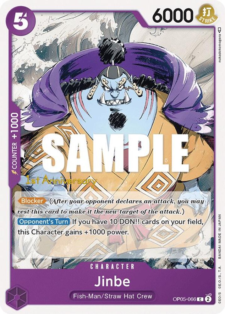 Jinbe [1st Anniversary] OP05-066 One Piece Card Game