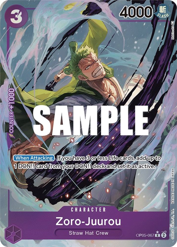 Zoro-Juurou [Alternate Art] OP05-067 One Piece Card Game